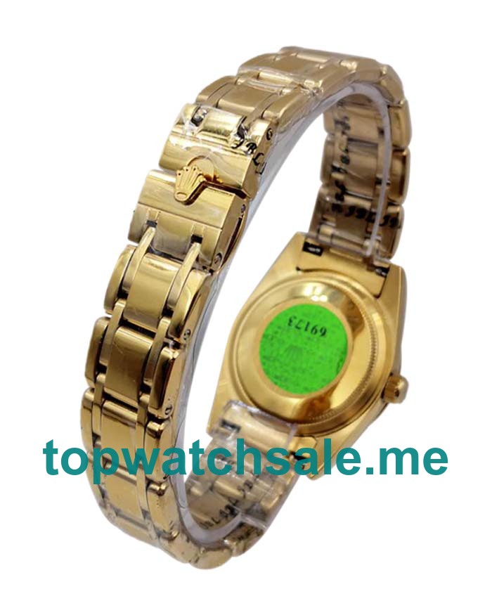 UK AAA Quality Rolex Pearlmaster 81208 Fake Watches With 31 MM Gold Cases For Women