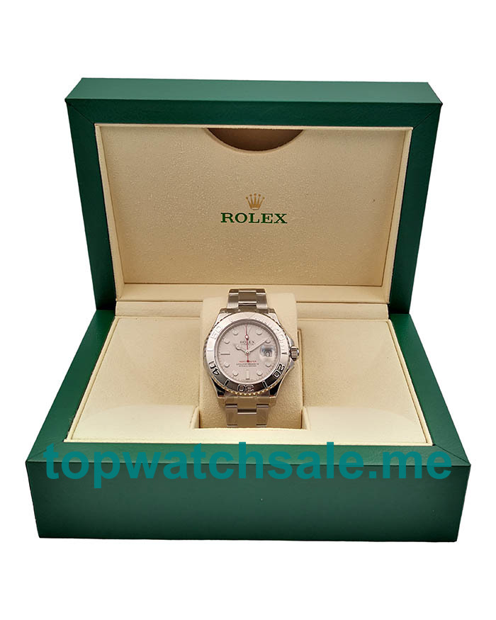 UK 40 MM Best 1:1 Rolex Yacht-Master 116622 Replica Watches With Silver Dials For Sale