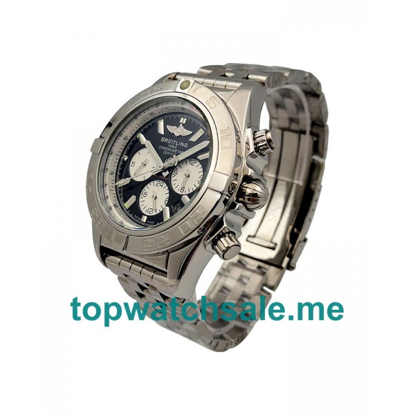UK 44MM Black Dials Breitling Chronomat AB0110 Replica Watches