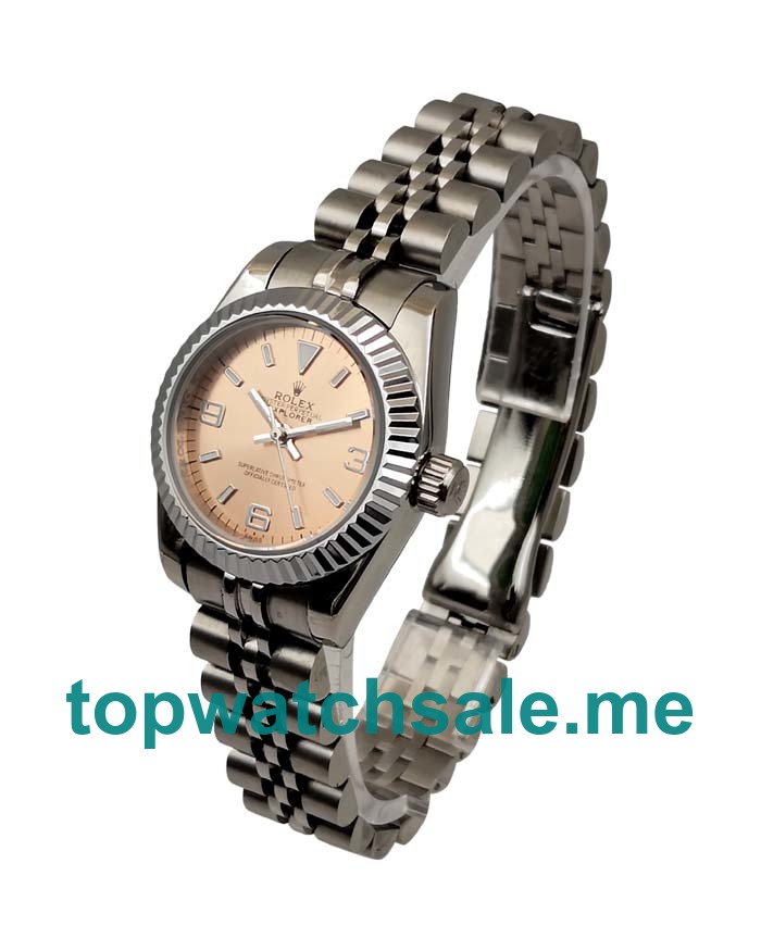 UK 26MM Salmon Dials Rolex Oyster Perpetual 76094 Replica Watches