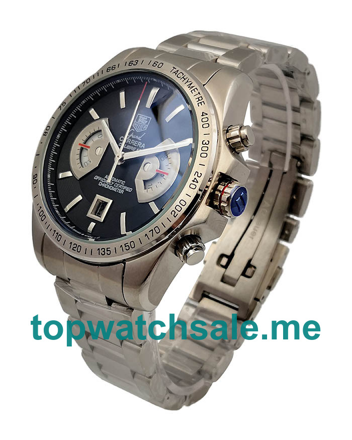 UK 43.5MM Black Dials TAG Heuer Grand Carrera CAV511A.BA0902 Replica Watches