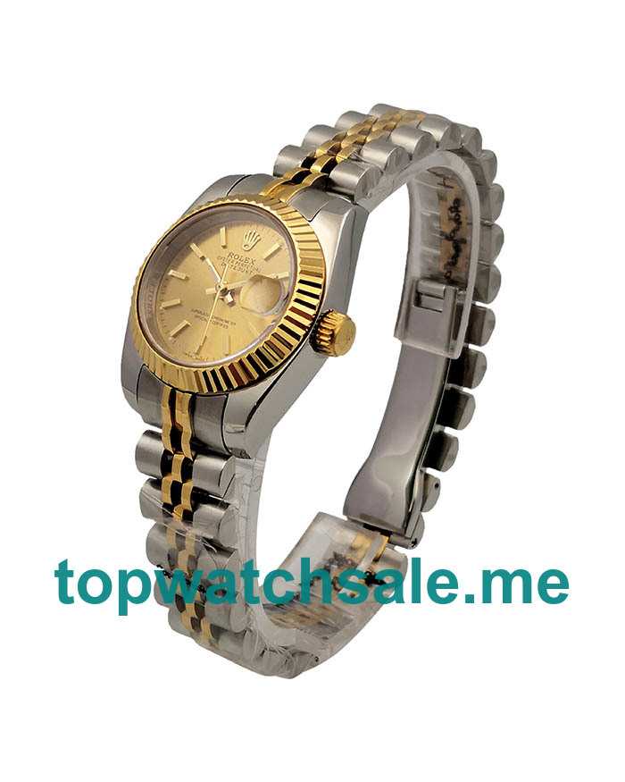 UK 26MM Champagne Dials Rolex Lady-Datejust 79173 Replica Watches
