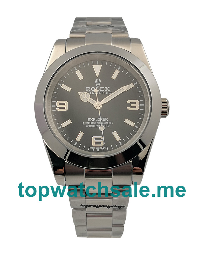 UK 40MM Black Dials Rolex Explorer 214270 Replica Watches