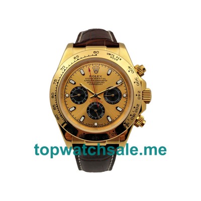 UK 40MM Champagne Dials Replica Rolex Daytona 116518 Watches