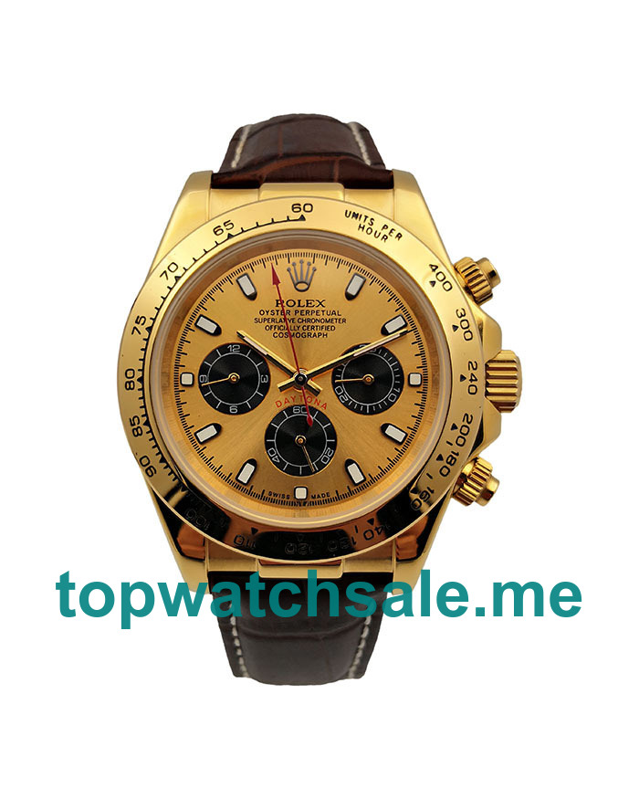 UK 40MM Champagne Dials Replica Rolex Daytona 116518 Watches