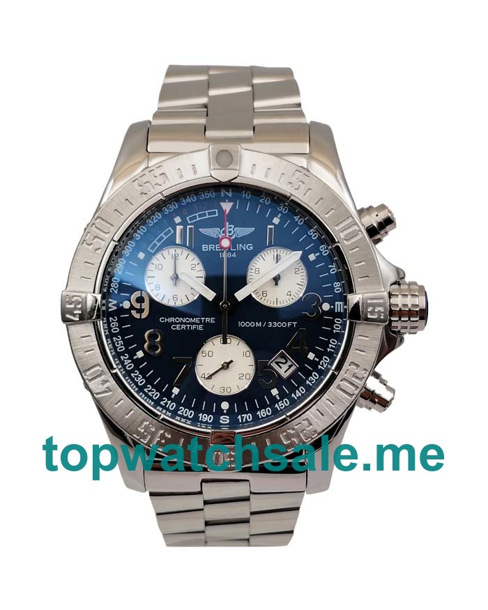 UK Top Quality Breitling Chrono Avenger E73360 Replica Watches With Blue Dials For Men