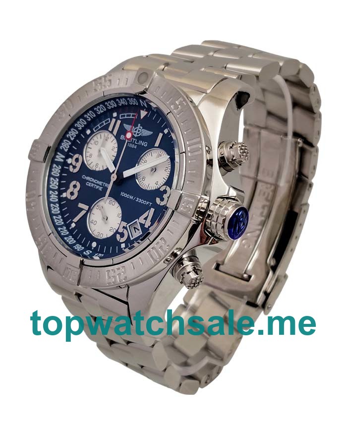 UK Top Quality Breitling Chrono Avenger E73360 Replica Watches With Blue Dials For Men