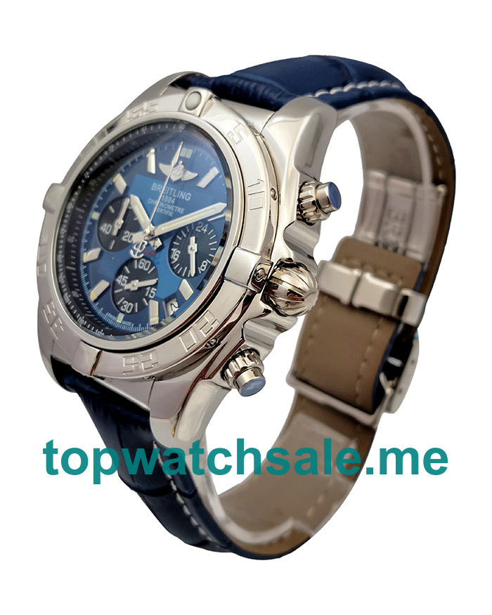 UK 43.5MM Blue Dials Breitling Chronomat AB0110 Replica Watches