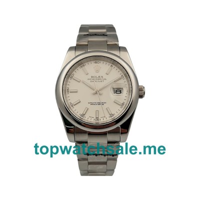UK 36MM Replica Rolex Datejust 115200 White Dials Watches