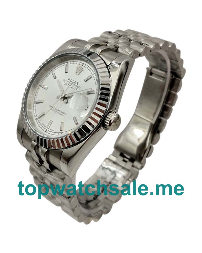 UK 36MM Ivory Dials Rolex Datejust 116234 Replica Watches
