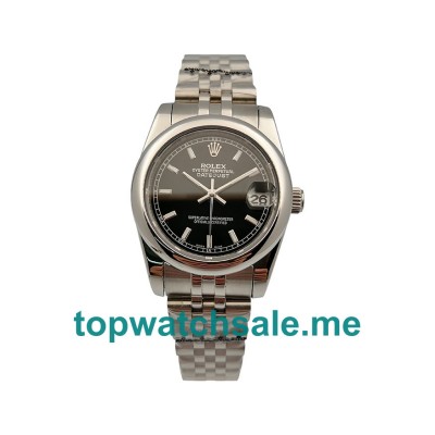 UK 31MM Black Dials Rolex Datejust 178240 Replica Watches