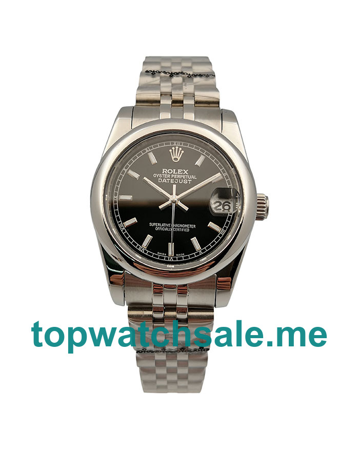 UK 31MM Black Dials Rolex Datejust 178240 Replica Watches