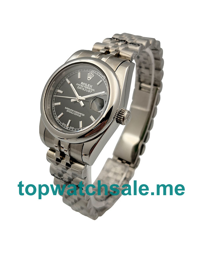 UK 31MM Black Dials Rolex Datejust 178240 Replica Watches