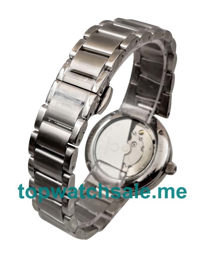 UK 34MM White Mother Of Pearl Dials Omega De Ville Ladymatic 425.35.34.20.55.001 Replica Watches