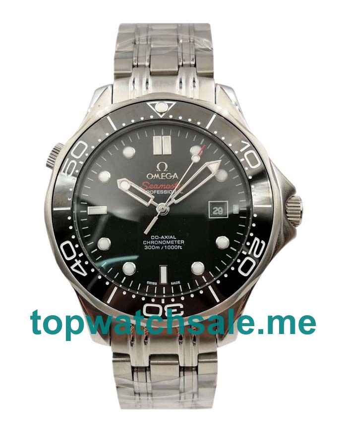 UK 41MM Black Dials Omega Seamaster 300 M 212.30.41.20.01.003 Replica Watches