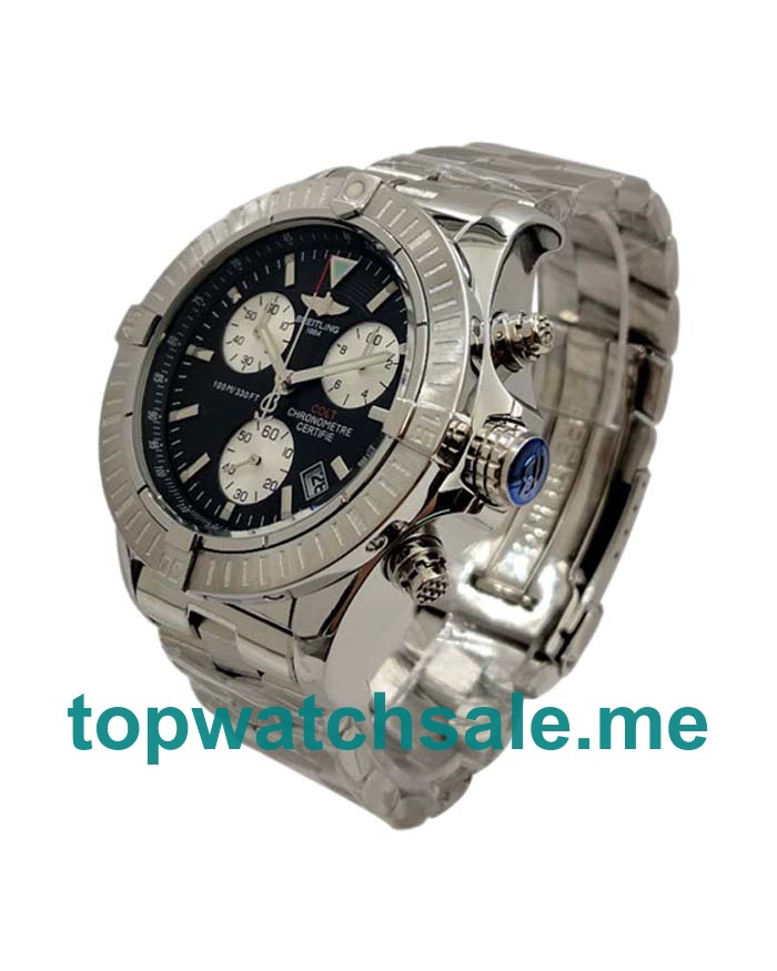 UK Cheap Breitling Colt A73350 Replica Watches With Black Dials For Men