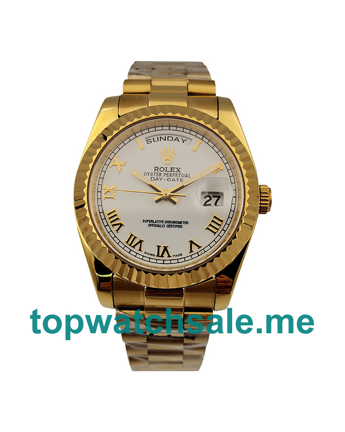 UK 36MM Replica Rolex Day-Date 118238 Gold Watches