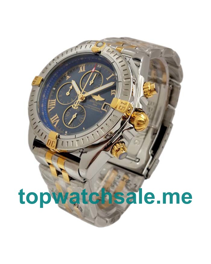 UK 43.7MM Blue Dials Breitling Chronomat Evolution B13356 Replica Watches