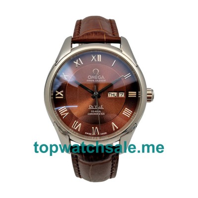 UK 41MM Brown Dials Omega De Ville Hour Vision 431.13.41.22.01.001 Replica Watches