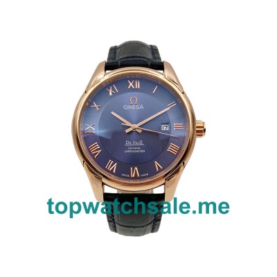 UK 41MM Blue Dials Omega De Ville Hour Vision 431.53.41.22.13.001 Replica Watches