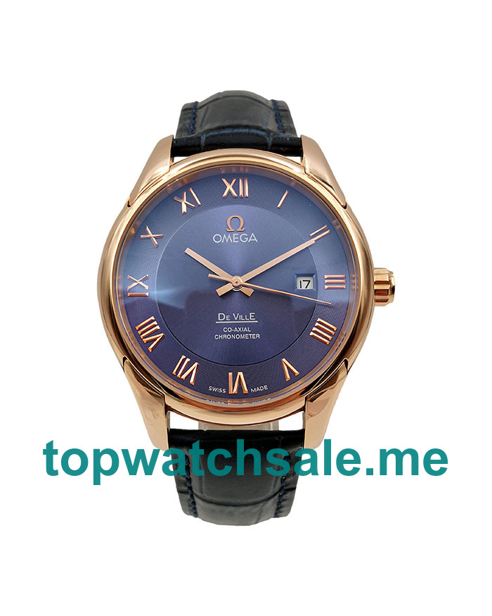 UK 41MM Blue Dials Omega De Ville Hour Vision 431.53.41.22.13.001 Replica Watches