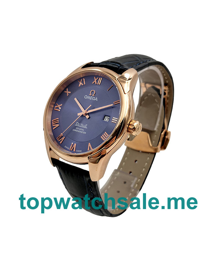 UK 41MM Blue Dials Omega De Ville Hour Vision 431.53.41.22.13.001 Replica Watches