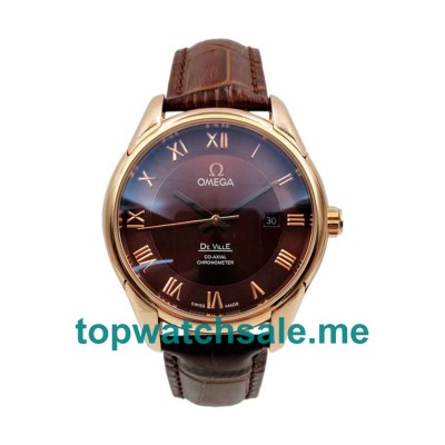 UK 41MM Brown Dials Omega De Ville Hour Vision 431.53.41.21.13.001 Replica Watches