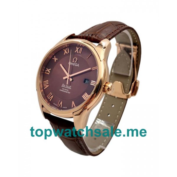 UK 41MM Brown Dials Omega De Ville Hour Vision 431.53.41.21.13.001 Replica Watches