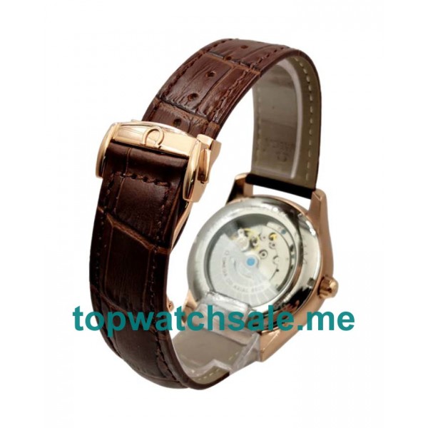 UK 41MM Brown Dials Omega De Ville Hour Vision 431.53.41.21.13.001 Replica Watches