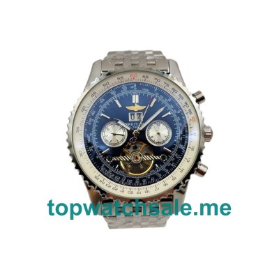 UK 46MM Blue Dials Breitling Navitimer World A24322 Replica Watches