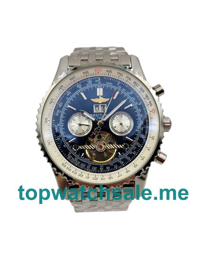 UK 46MM Blue Dials Breitling Navitimer World A24322 Replica Watches