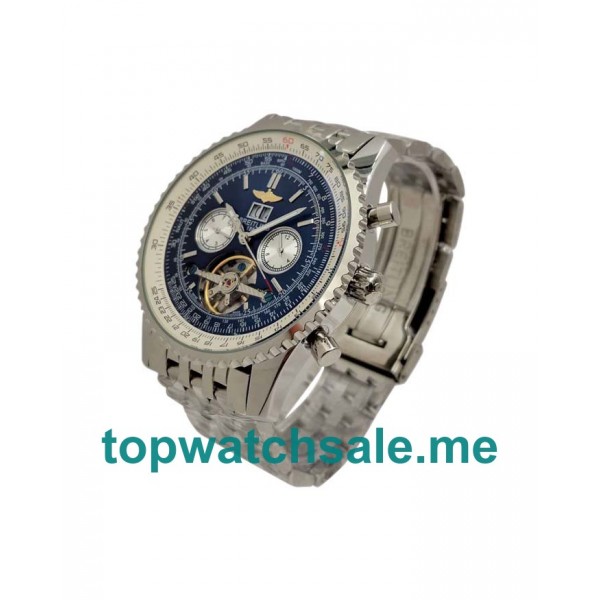 UK 46MM Blue Dials Breitling Navitimer World A24322 Replica Watches