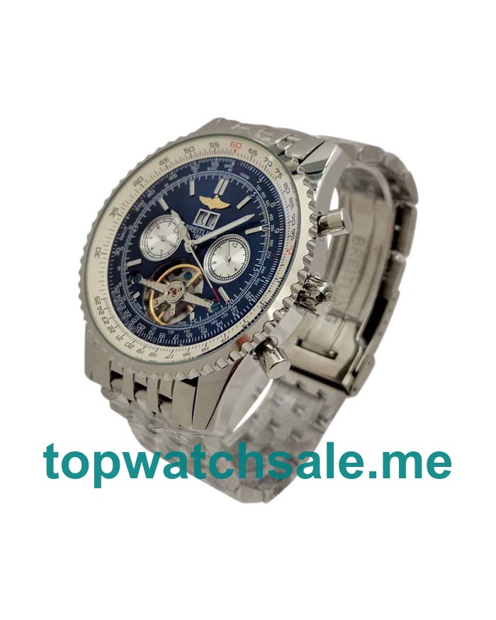 UK 46MM Blue Dials Breitling Navitimer World A24322 Replica Watches