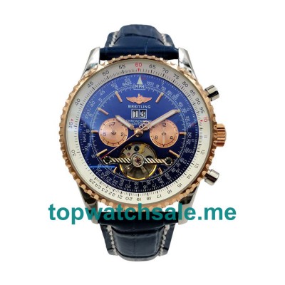 UK 46MM Blue Dials Breitling Navitimer World A24322 Replica Watches