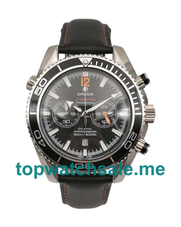 UK 43MM Black Dials Omega Seamaster 3811.80.03 Replica Watches