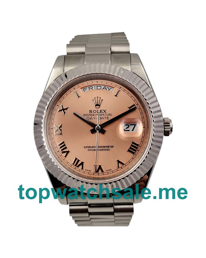 UK High Quality Rolex Day-Date 218239 Replica Watches With Pink Dials For Sale