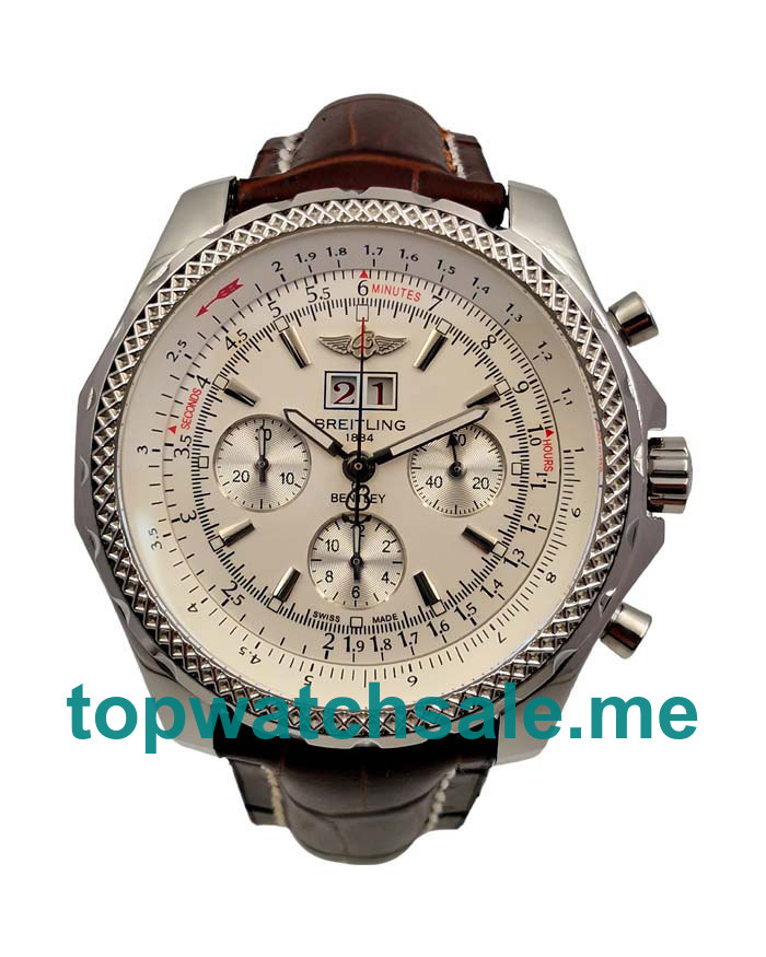 UK Best 1:1 Breitling Bentley 6.75 A44362 Replica Watches With White Dials For Sale