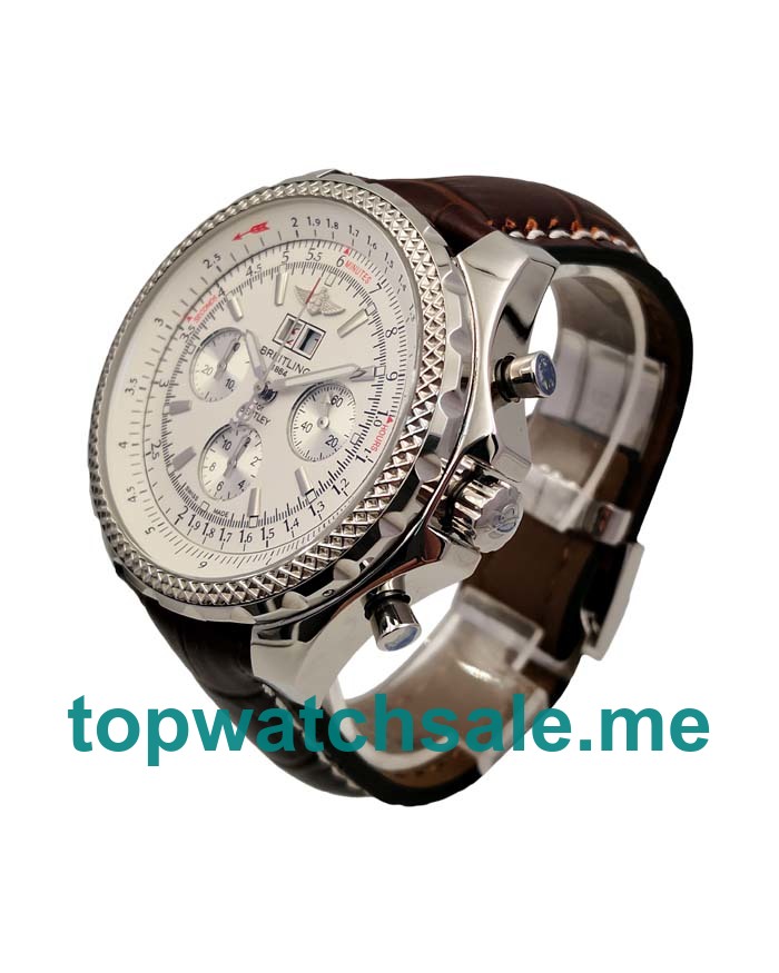 UK Best 1:1 Breitling Bentley 6.75 A44362 Replica Watches With White Dials For Sale