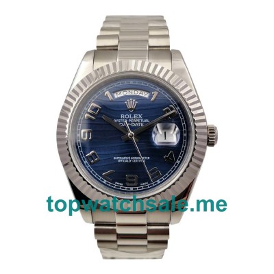 UK AAA Quality Rolex Day-Date II 218239 Fake Watches With Blue Dials For Men