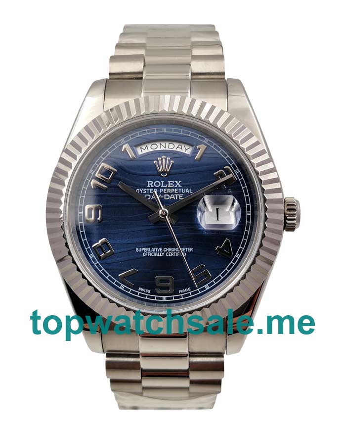UK AAA Quality Rolex Day-Date II 218239 Fake Watches With Blue Dials For Men