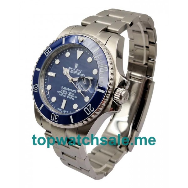 UK Best Quality Fake Rolex Submariner 116619 LB Replica Watches With Blue Dials For Sale