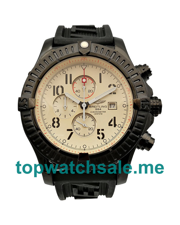 UK 48MM White Dials Breitling Super Avenger V13375 Replica Watches