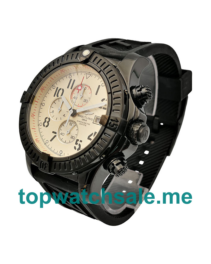 UK 48MM White Dials Breitling Super Avenger V13375 Replica Watches