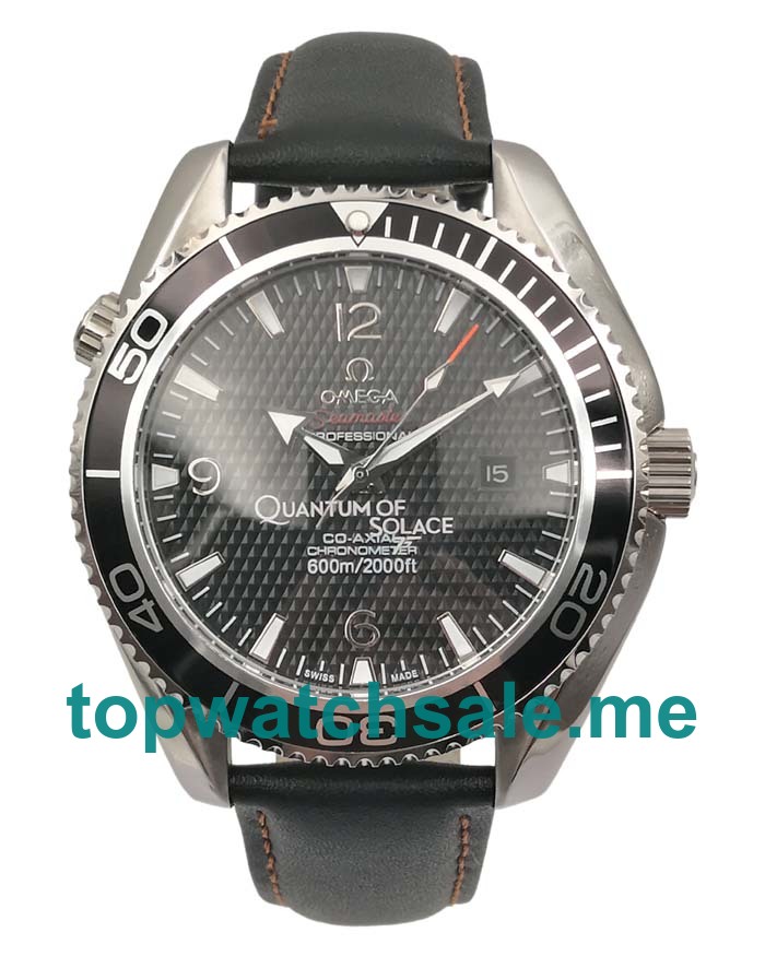 UK 43MM Black Dials Omega Seamaster Planet Ocean 222.30.46.20.01.001 Replica Watches