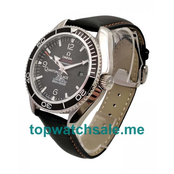 UK 43MM Black Dials Omega Seamaster Planet Ocean 222.30.46.20.01.001 Replica Watches