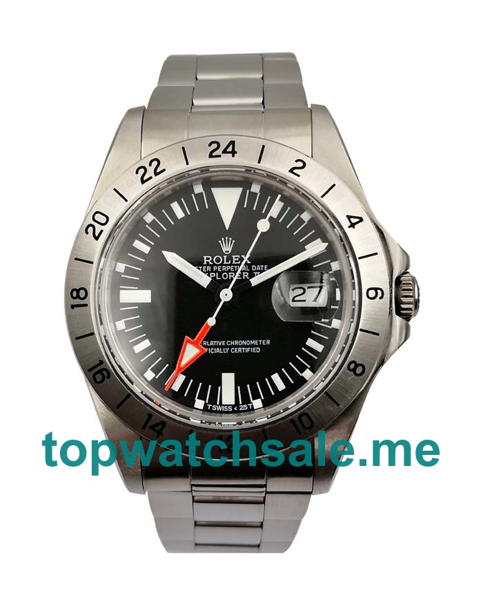 UK Best Quality Rolex Explorer II 1655 Replica Watches With Black Dials For Men