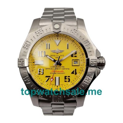 UK AAA Quality Breitling Avenger Seawolf A17331101I1A1 Replica Watches With Yellow Dials For Men