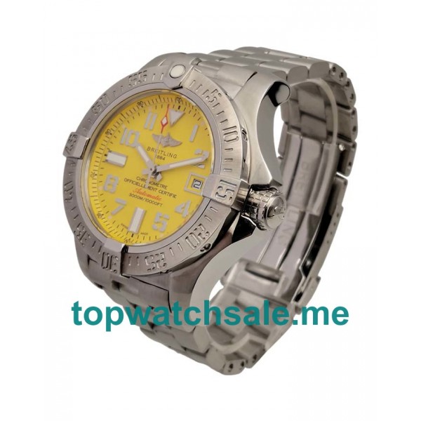 UK AAA Quality Breitling Avenger Seawolf A17331101I1A1 Replica Watches With Yellow Dials For Men