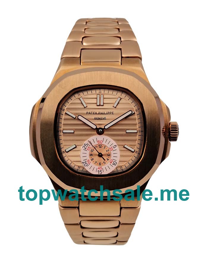 UK 40.5MM Champagne Dials Patek Philippe Nautilus 5980/1R Replica Watches UK 40.5MM Champagne Dials Patek Philippe Nautilus 5980/1R Replica Watches