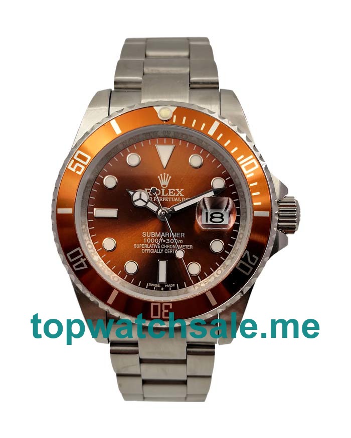 UK 40MM Brown Dials Rolex Submariner 116610 Replica Watches